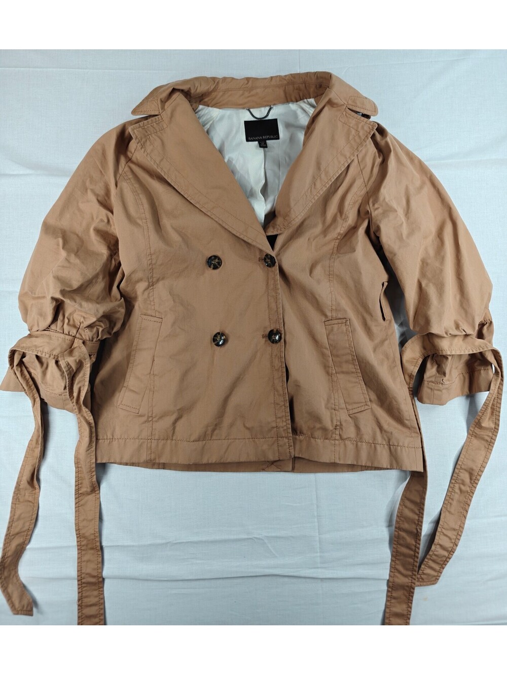 Banana Republic Women’s Petite M Tan Limonta Belted Trench Jacket